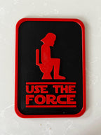 Use The Force - Funny Bathroom Sign - Restroom Sign - 6"~11" Options - 3D Printed Humor __etsy:6801653686