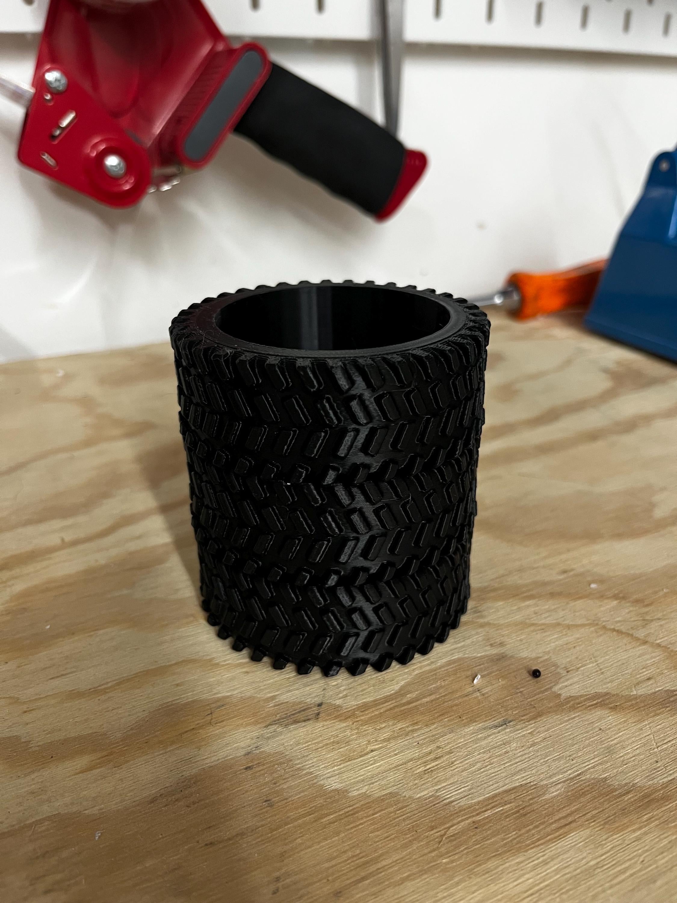 Tire Stack Pen Holder: Car Guy Desk Organizer __etsy:6808209548