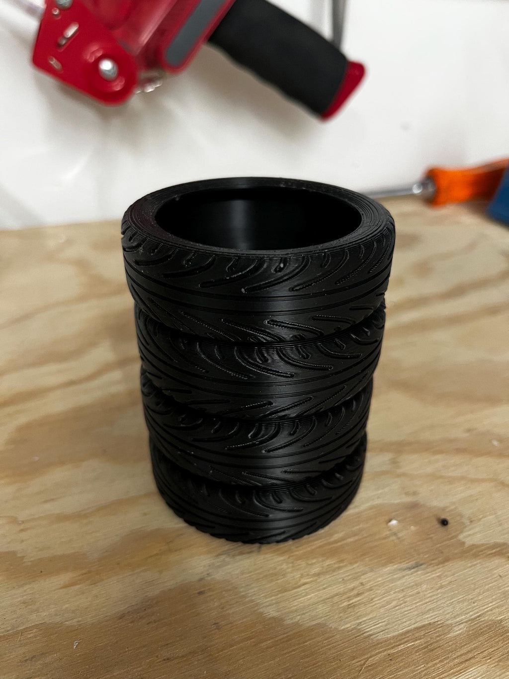 Tire Stack Pen Holder: Car Guy Desk Organizer __etsy:6856210643