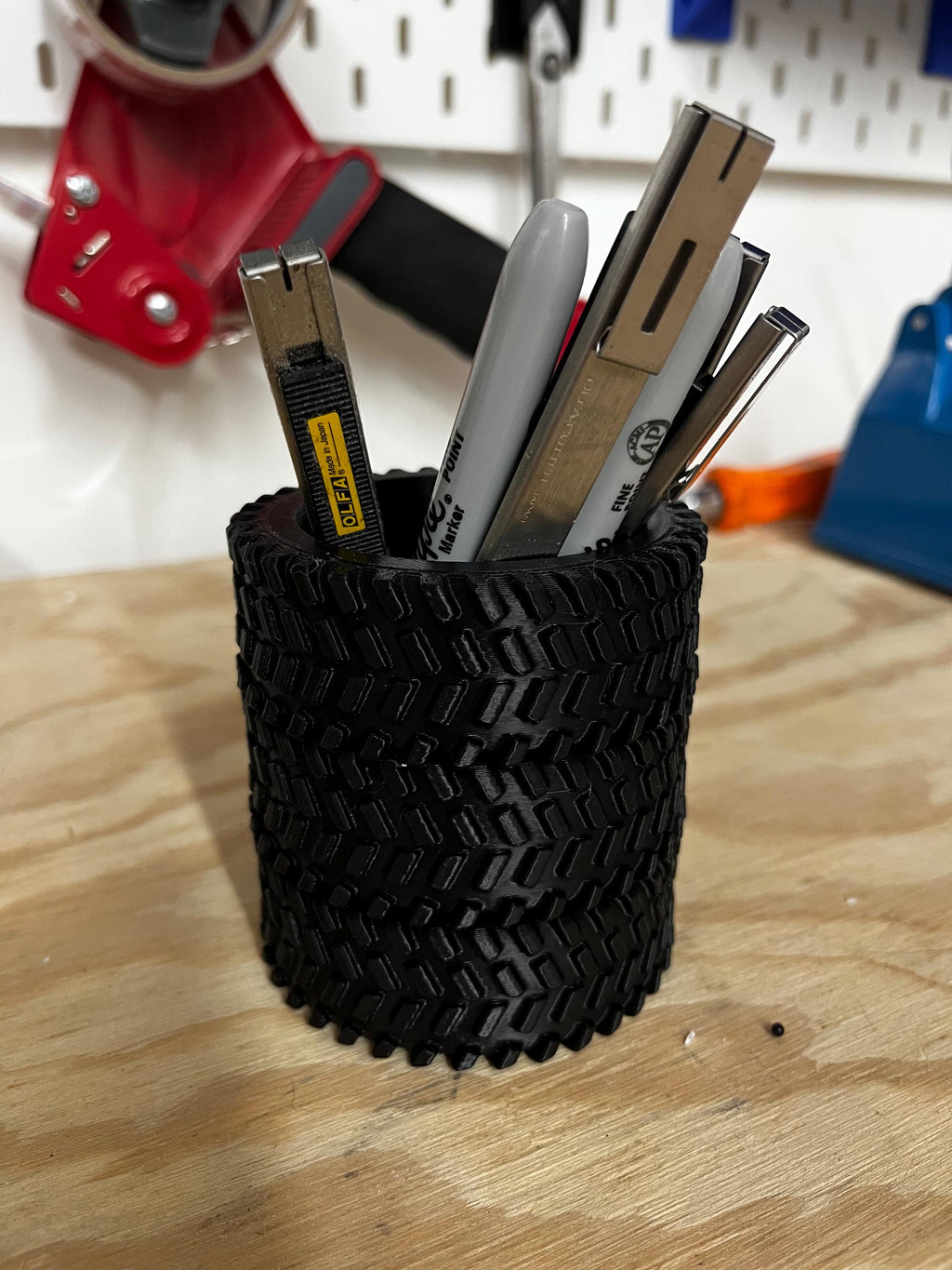 Tire Stack Pen Holder: Car Guy Desk Organizer __etsy:6856210653