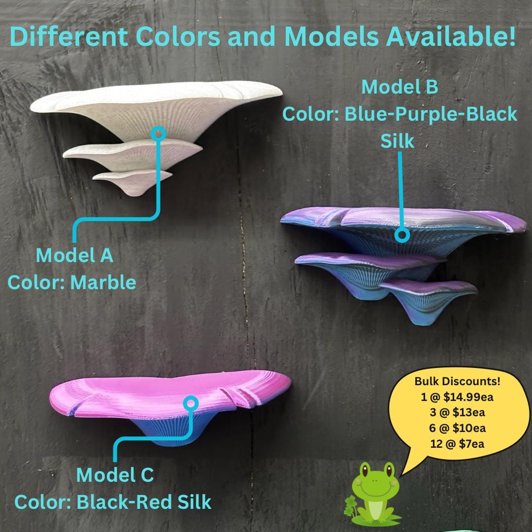 Whimsical Mushroom Floating Shelf | Shelves for Fantasy Room Wall Decor and Storage / Organization __etsy:6860338132