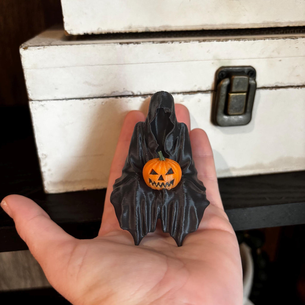 Pumpkin Suriel | Grim Reaper / Ghost / Death Figurine : 3D Printed Halloween Bookshelf Decor, Bookish Reads __etsy:7130173694