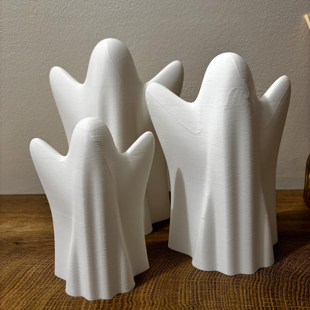 3D Printed Tealight Ghost Family: Spooky Halloween Decor __etsy:7219850953