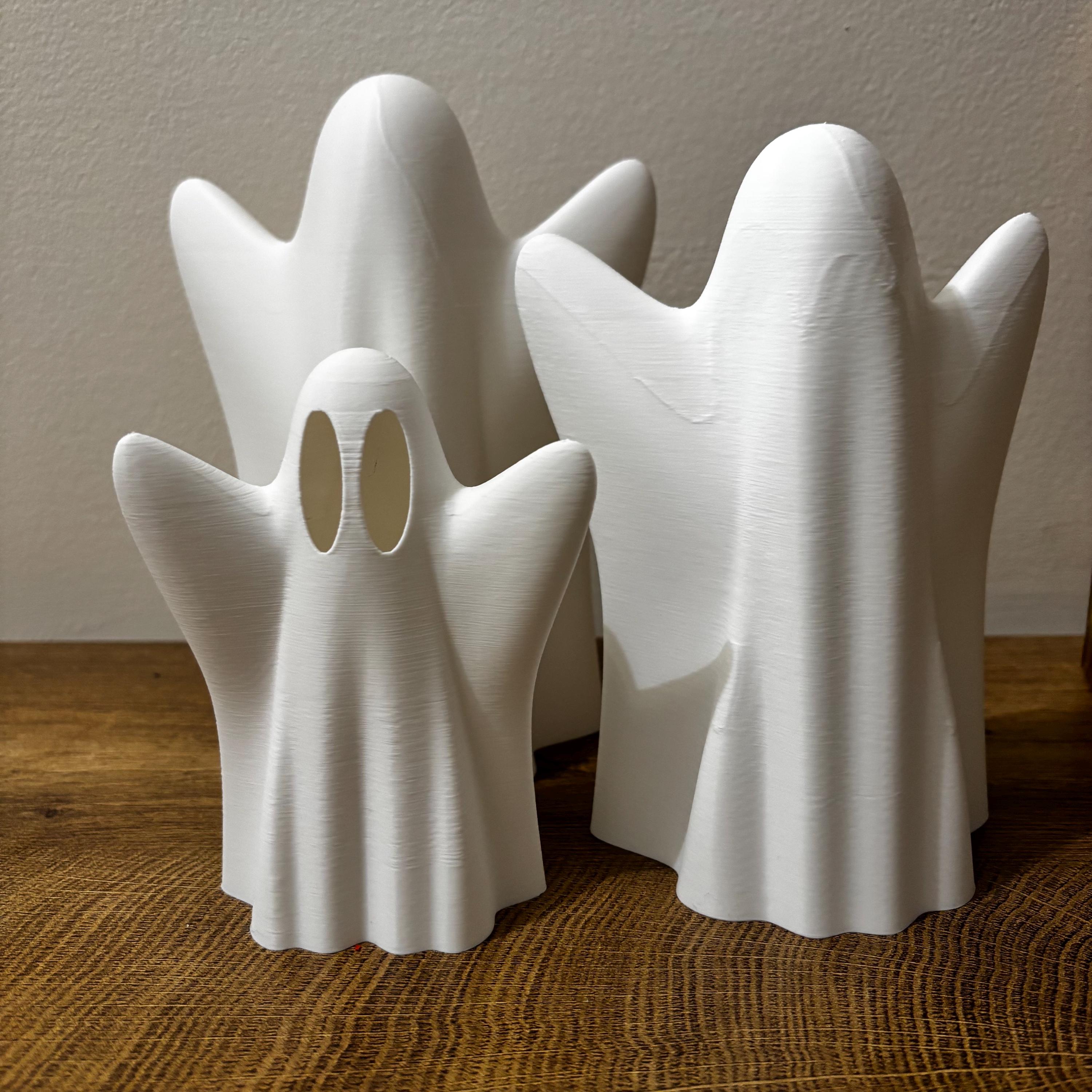 3D Printed Tealight Ghost Family: Spooky Halloween Decor __etsy:7219850967