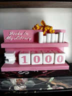 Books in My Library Counter 1000+: Bookworm Decor with Dice - Track Reading Progress with this Decorative Piece for Book Lovers __etsy:7335183722