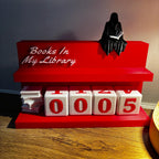 Books in My Library Counter 1000+: Bookworm Decor with Dice - Track Reading Progress with this Decorative Piece for Book Lovers __etsy:7342326564