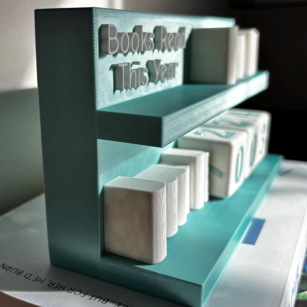 Large Books Read Counter 0-999: Bookworm Decor with Dice - Track Reading Progress with this Decorative Piece for Book Lovers __etsy:7342335574