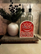 Personalized Kitchen Sign, Custom Sign for Shelf, Countertop Decor, Gift for Family Chef, Cooks Gift __etsy:7370730024