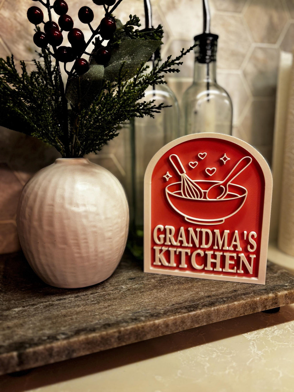 Personalized Kitchen Sign, Custom Sign for Shelf, Countertop Decor, Gift for Family Chef, Cooks Gift __etsy:7370730040