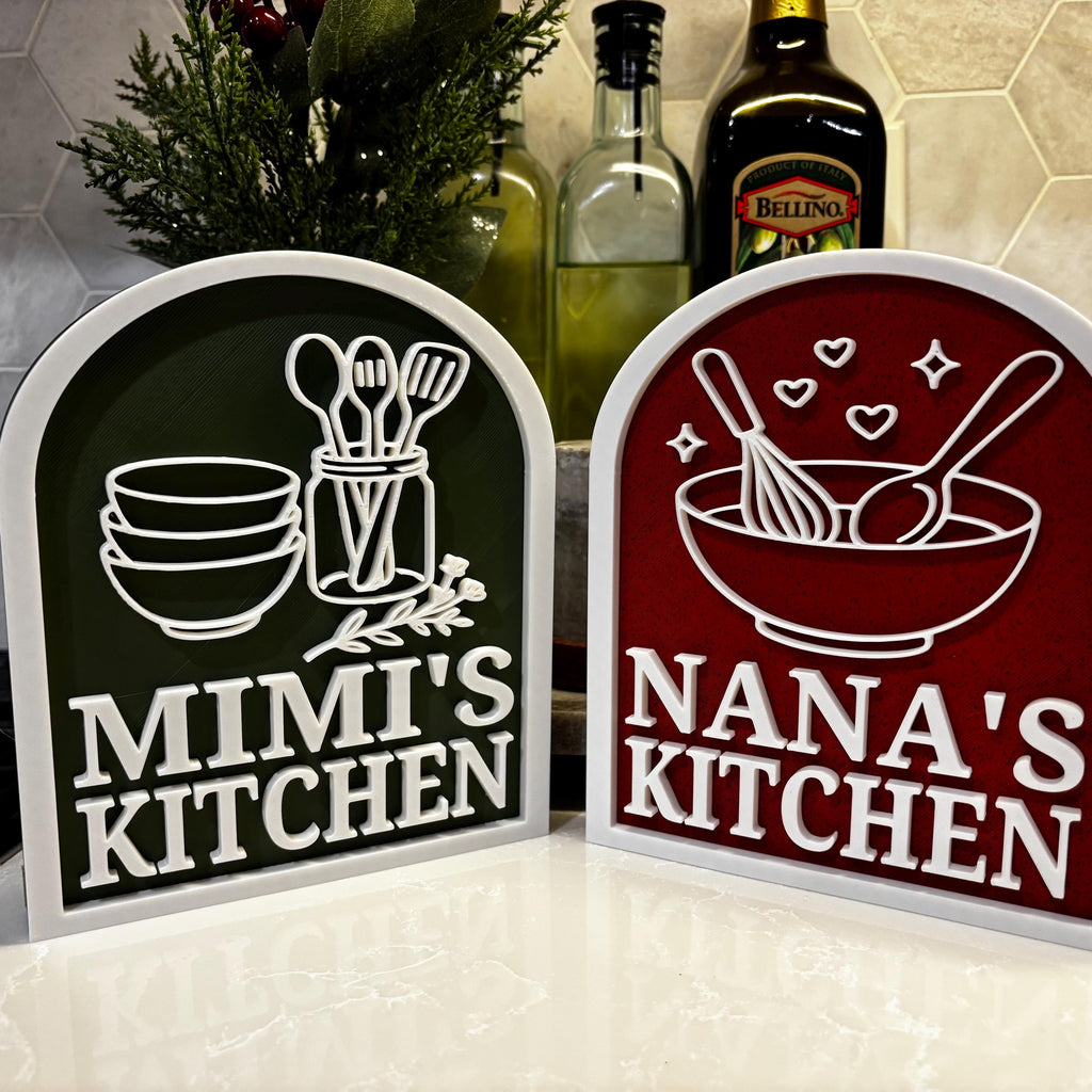 Personalized Kitchen Sign, Custom Sign for Shelf, Countertop Decor, Gift for Family Chef, Cooks Gift __etsy:7528528892