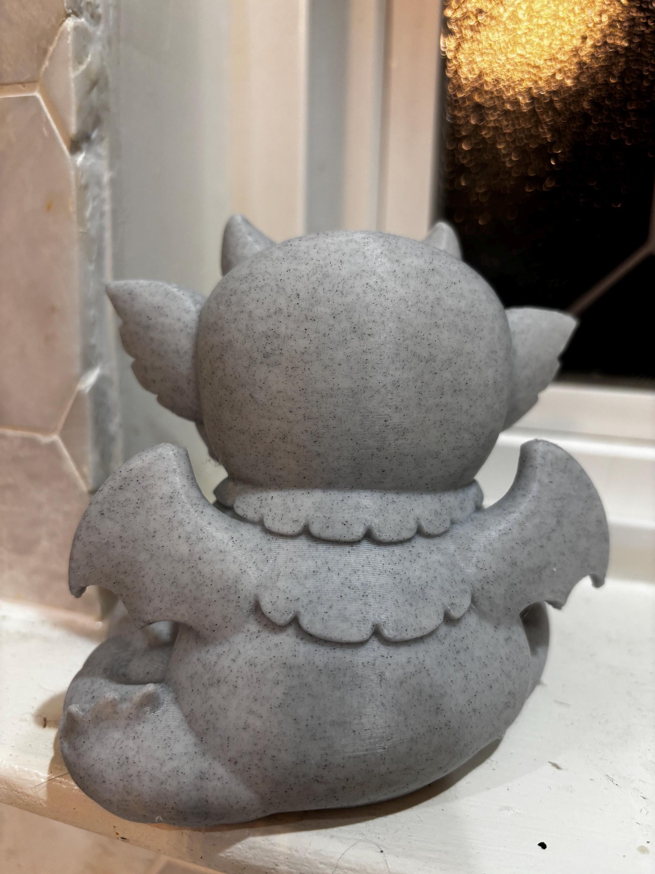 Cute Bartholomew Reading a Book, Stone Gargoyle, The Knight and the Moth __etsy:7721789517