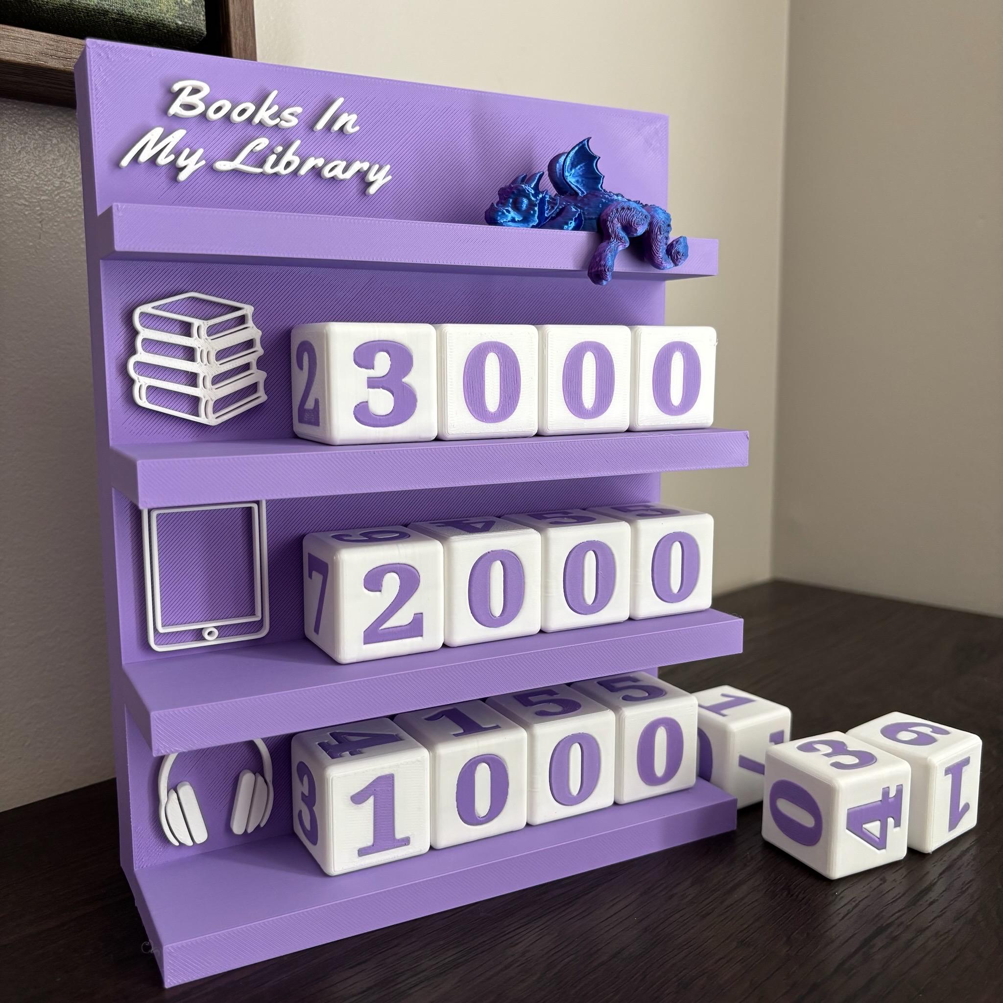 The Ultimate Library Tracker: Count Physical, E-reads, and Audiobooks - Bookworm Decor with Dice - Track your Progress, for Book Lovers __etsy:7736920201