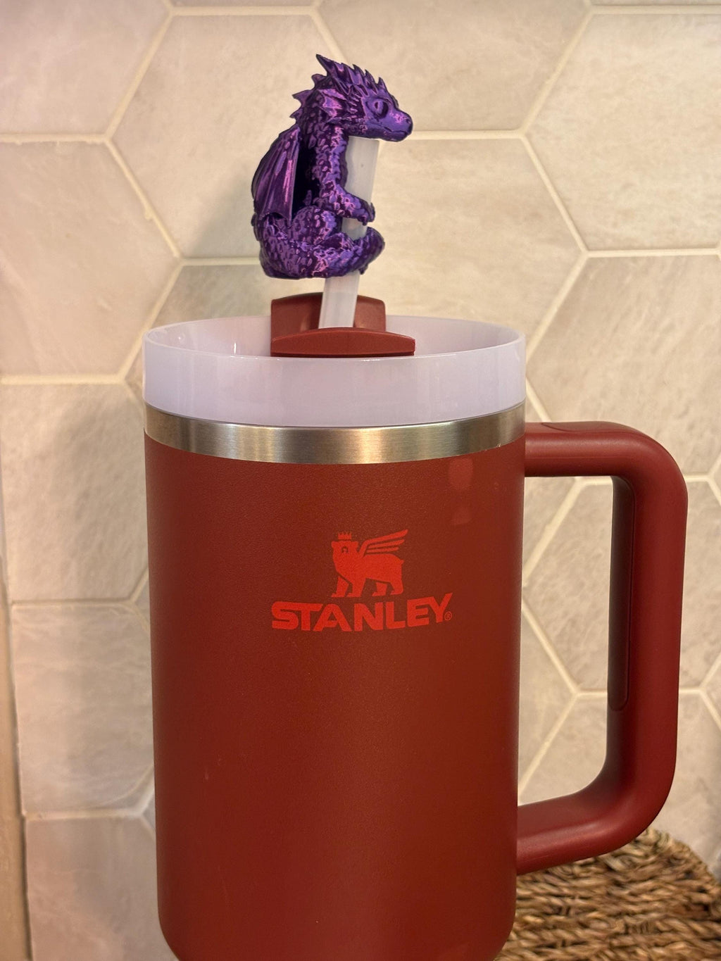 Dragon Stanley Straw Topper, 40oz Stanley Cup Accessory, Cute Dragon Straw Cover, Fantasy Tumbler Decoration, Gift for Dragon Lover __etsy:7737527447