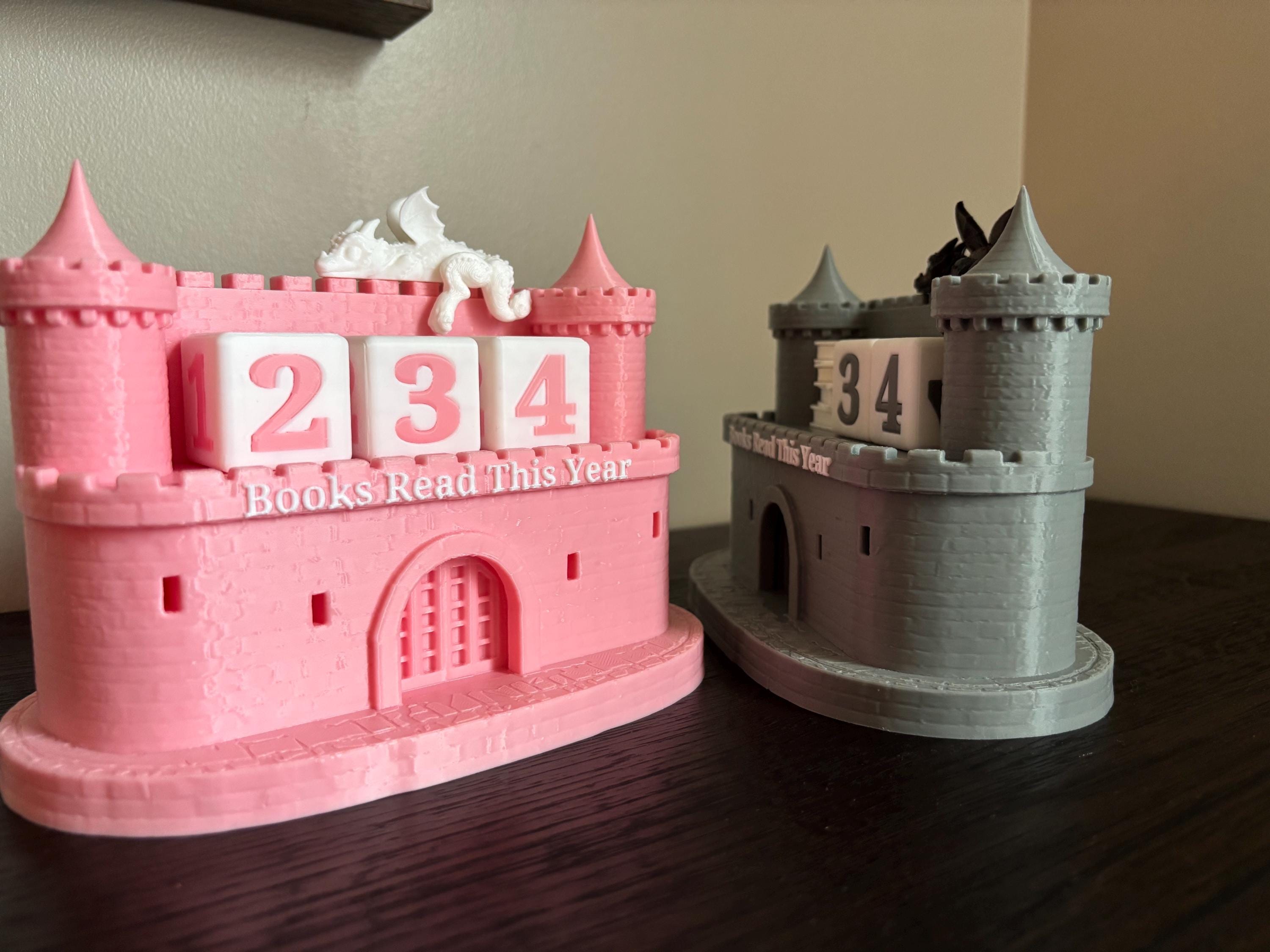 Books Read Castle Counter 0-999 Books: Bookworm Decor w/ Dice - Track Reading Progress with this Decorative Piece for Book Lovers __etsy:7846002495