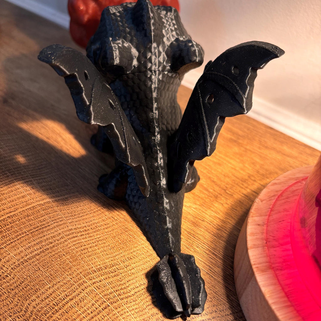 Fire Dragon Bookend: 3D Printed Fantasy Fourth Wing Empyrean Series Bookish Decor __etsy:7917364034