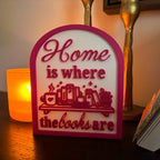 Home is where the books are -  Book Decor Sign, Bookshelf Sign for Book Nook, Bookish Decor, Book Lover Gift, Readers Gift __etsy:7928670371