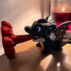 Fire Dragon Bookend: 3D Printed Fantasy Fourth Wing Empyrean Series Bookish Decor __etsy:7965314105