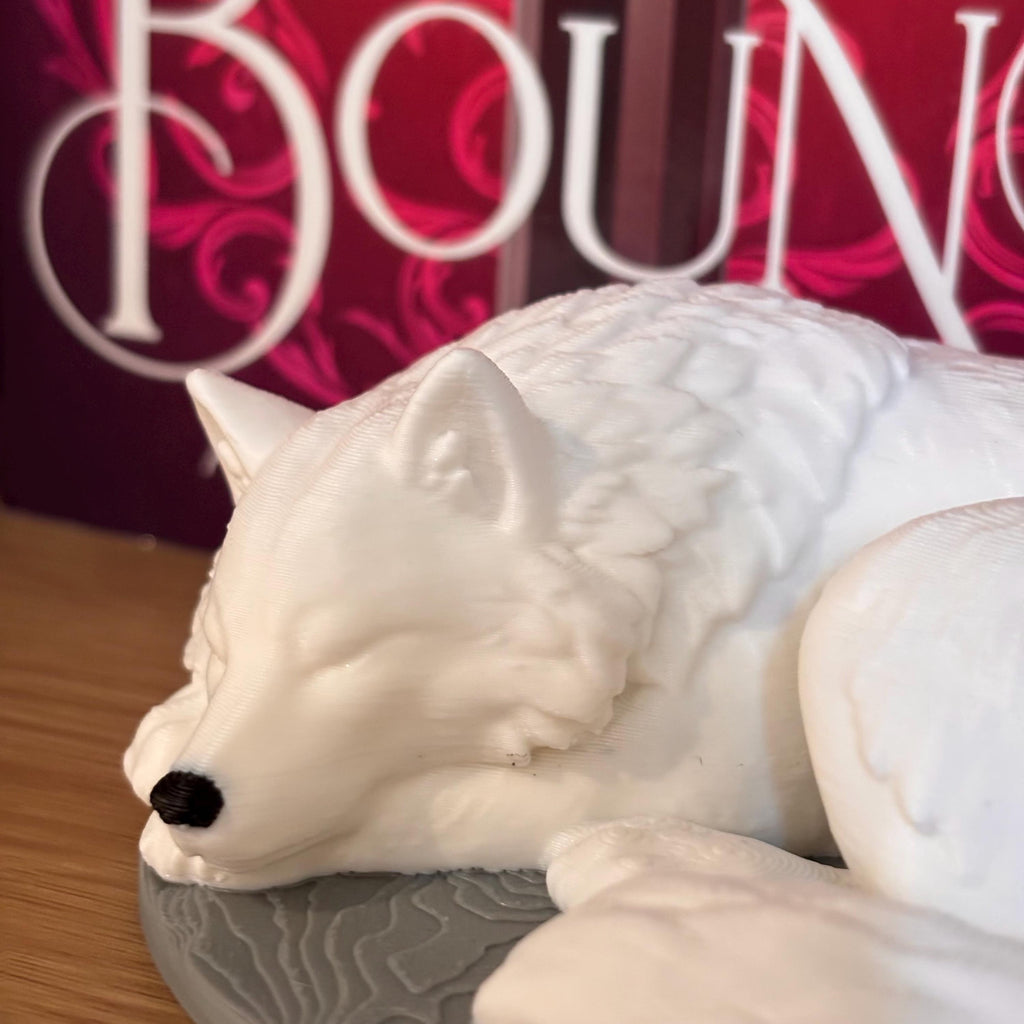 Sleeping Direwolf Figurine | Bookshelf Direwolves | Dog Wolves | Anassa Cratos Vienna Decor | Direbound Fury Bound | Meryn Cooper __etsy:7984432436