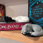 Sleeping Direwolf Figurine | Bookshelf Direwolves | Dog Wolves | Anassa Cratos Vienna Decor | Direbound Fury Bound | Meryn Cooper __etsy:8021374896