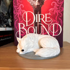Sleeping Direwolf Figurine | Bookshelf Direwolves | Dog Wolves | Anassa Cratos Vienna Decor | Direbound Fury Bound | Meryn Cooper __etsy:8032376893