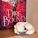 Sleeping Direwolf Figurine | Bookshelf Direwolves | Dog Wolves | Anassa Cratos Vienna Decor | Direbound Fury Bound | Meryn Cooper __etsy:8032376901