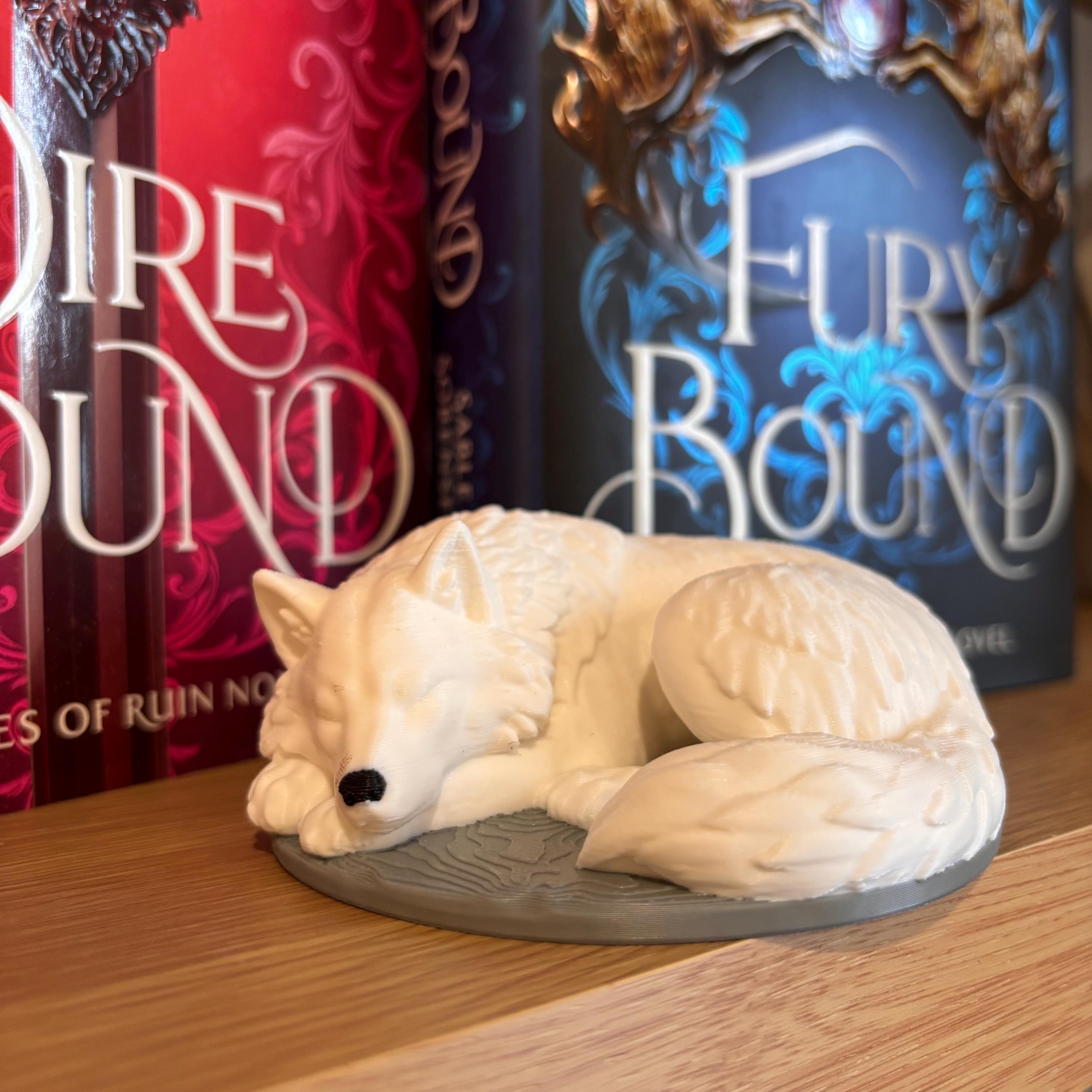 Sleeping Direwolf Figurine | Bookshelf Direwolves | Dog Wolves | Anassa Cratos Vienna Decor | Direbound Fury Bound | Meryn Cooper __etsy:8049515411