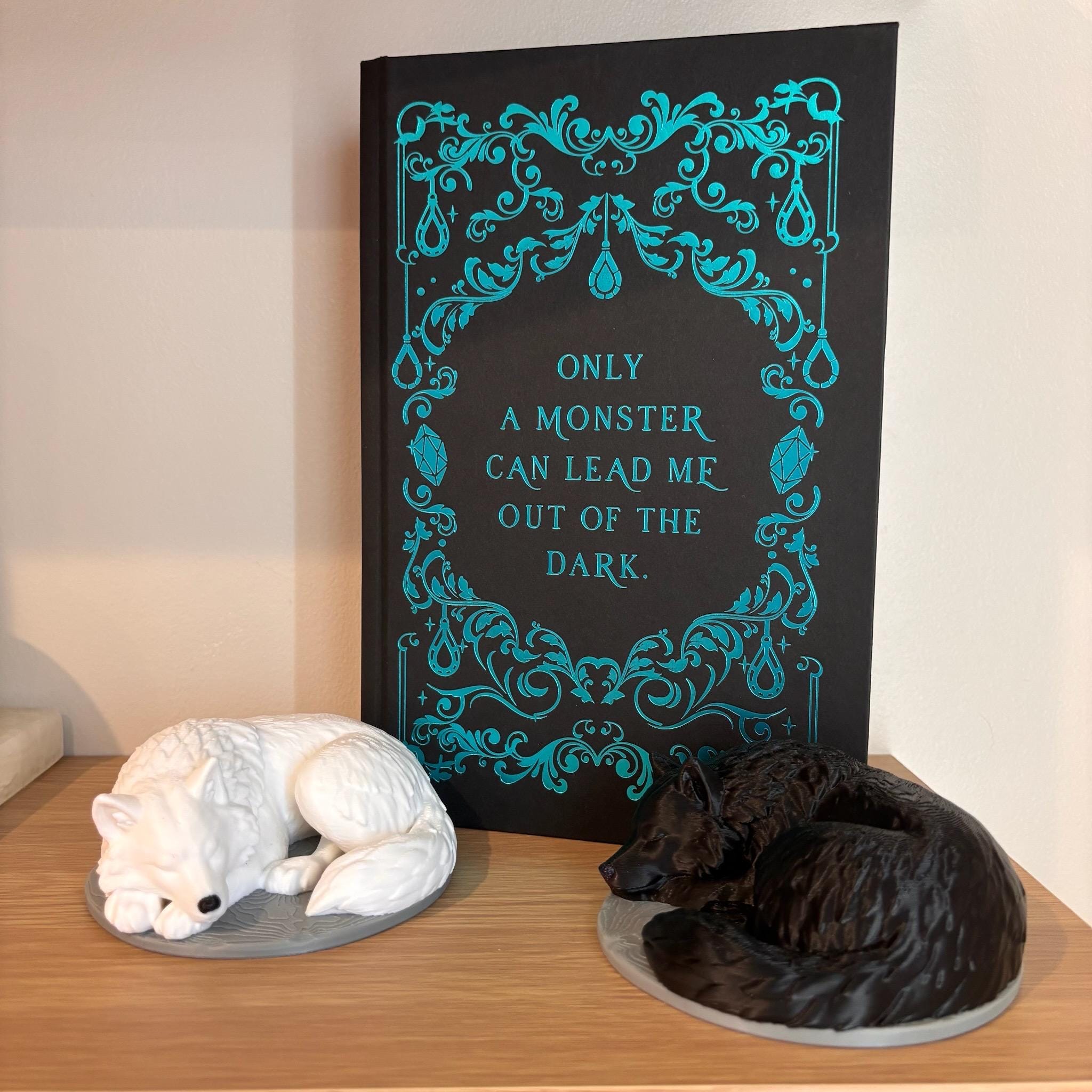 Sleeping Direwolf Figurine | Bookshelf Direwolves | Dog Wolves | Anassa Cratos Vienna Decor | Direbound Fury Bound | Meryn Cooper __etsy:8069294377