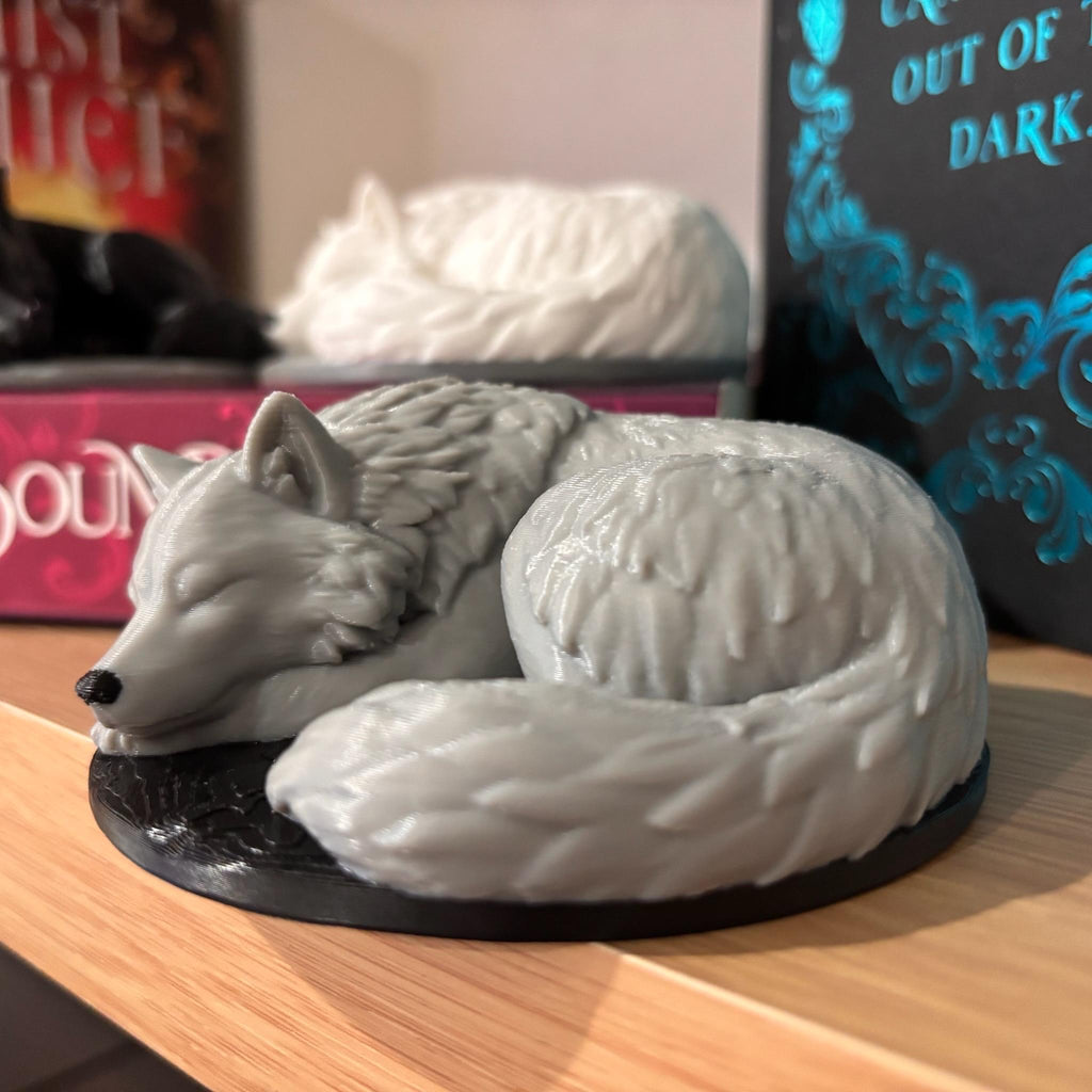 Sleeping Direwolf Figurine | Bookshelf Direwolves | Dog Wolves | Anassa Cratos Vienna Decor | Direbound Fury Bound | Meryn Cooper __etsy:8069294461