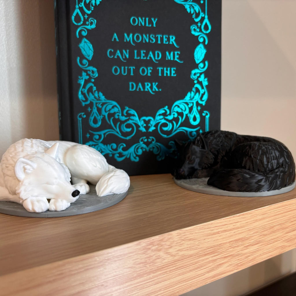Sleeping Direwolf Figurine | Bookshelf Direwolves | Dog Wolves | Anassa Cratos Vienna Decor | Direbound Fury Bound | Meryn Cooper __etsy:8069294469