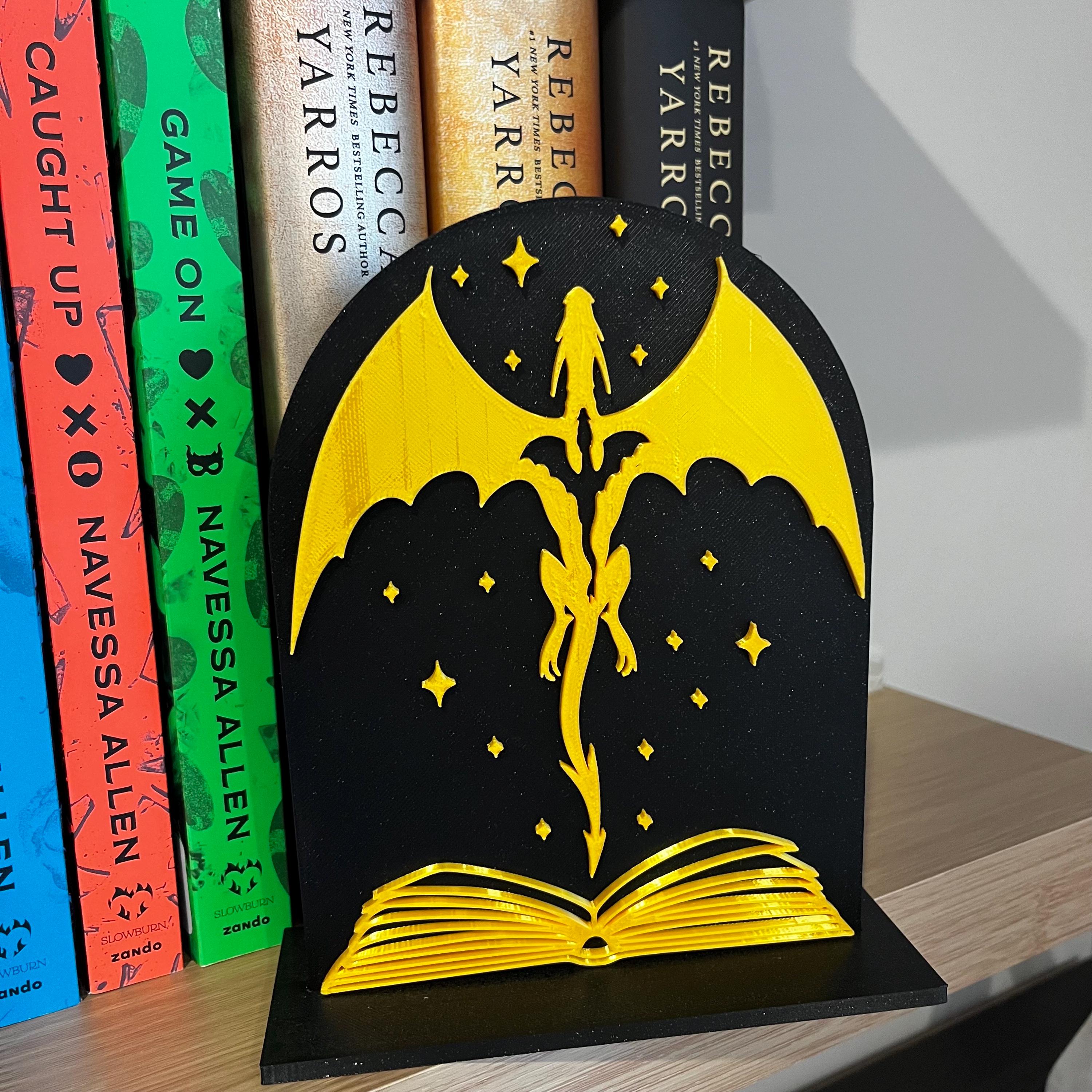 Custom Library Sign for Bookshelf, Dragon Flying From Book, Personalized Book Nook Decor, Fantasy Bookshelf Sign, Reading Nook