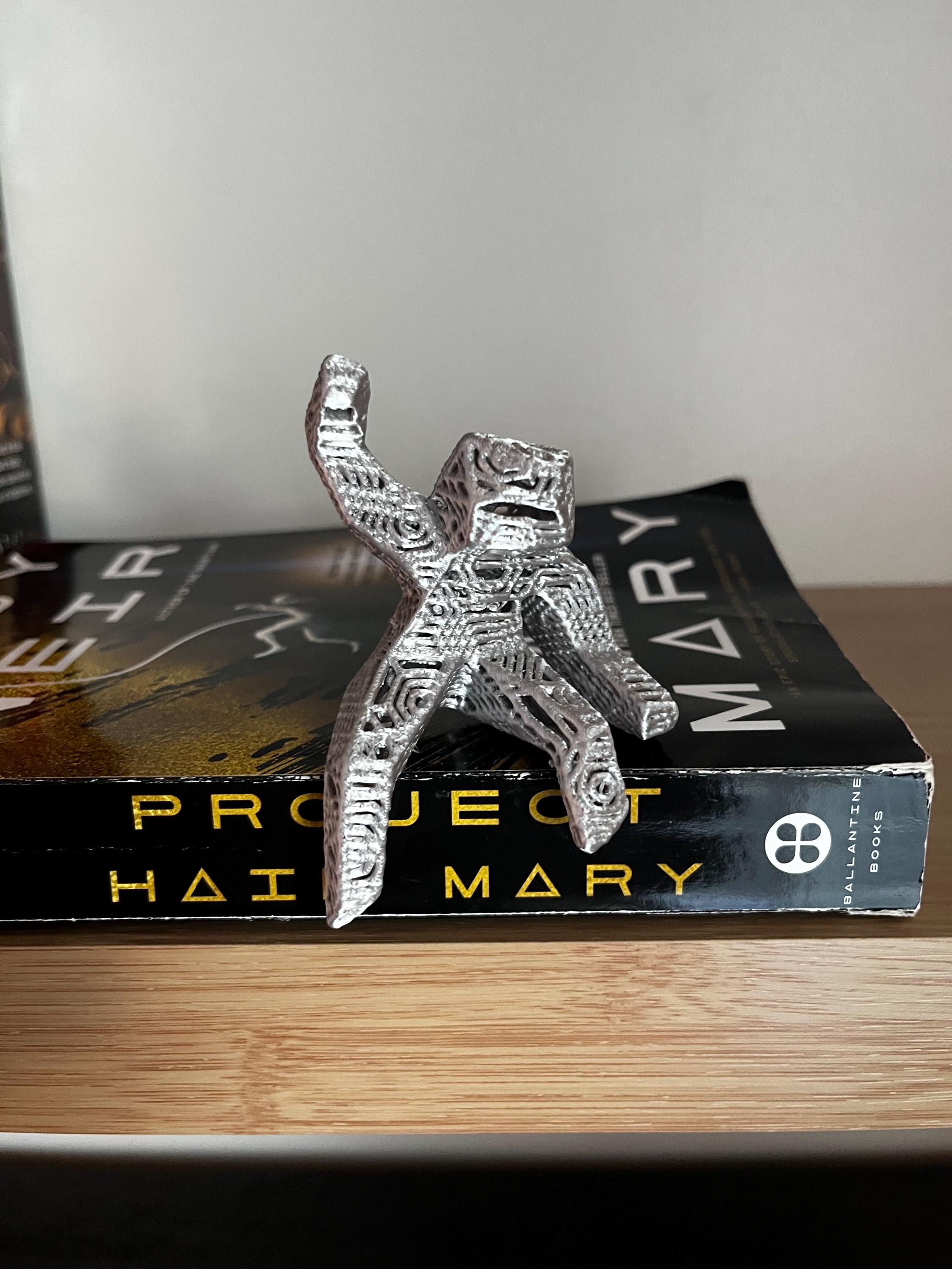 Project Hail Mary Grace and Rocky Sculpture