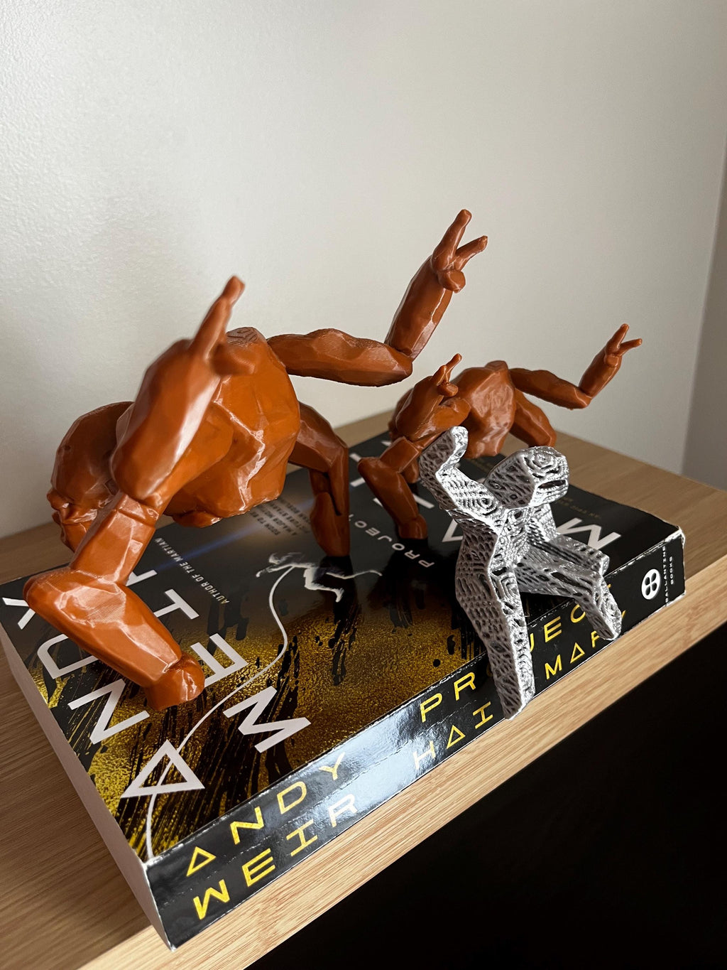 Project Hail Mary Grace and Rocky Sculpture