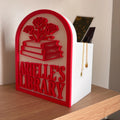 Custom Library Sign with Bookmark Holder