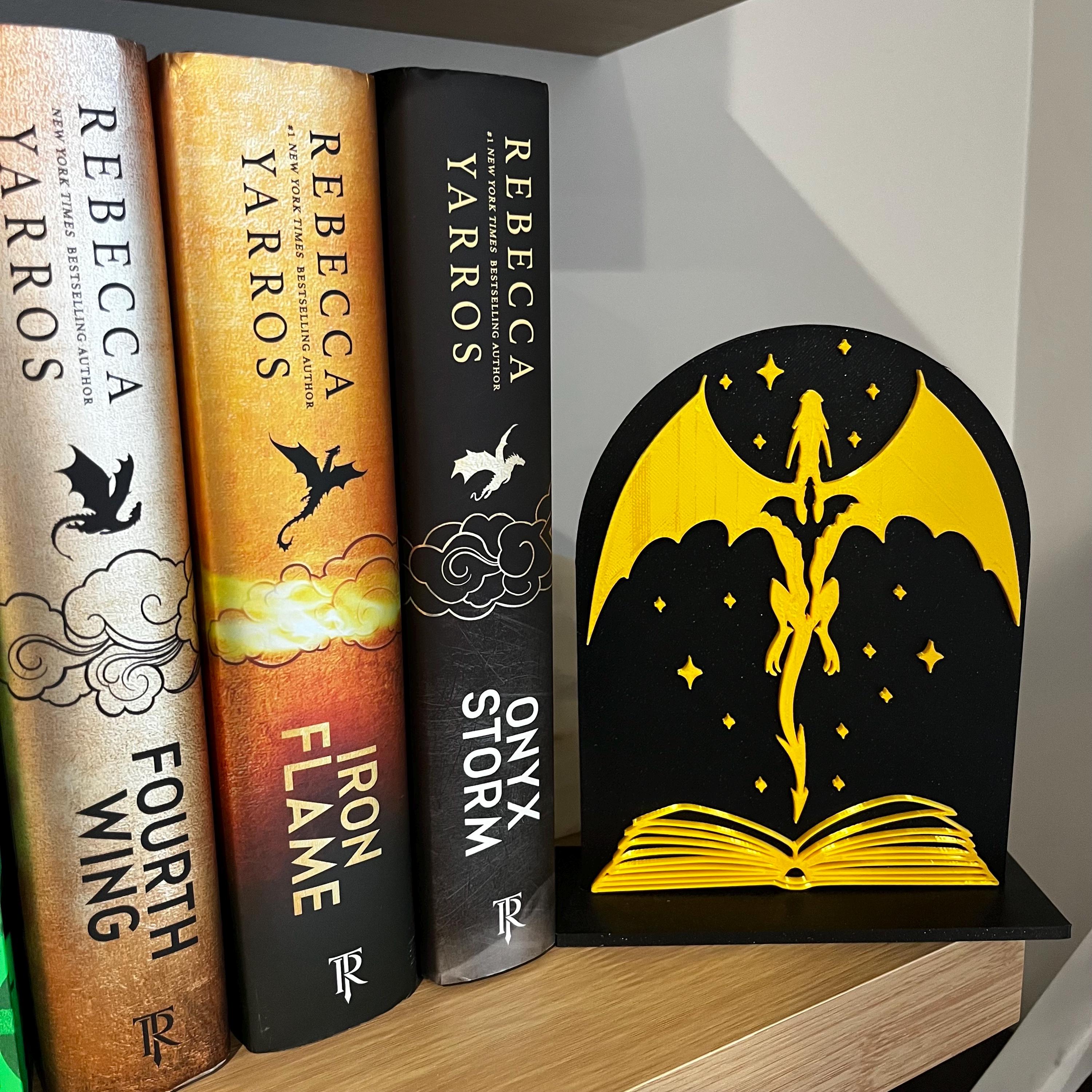 Custom Library Sign for Bookshelf, Dragon Flying From Book, Personalized Book Nook Decor, Fantasy Bookshelf Sign, Reading Nook