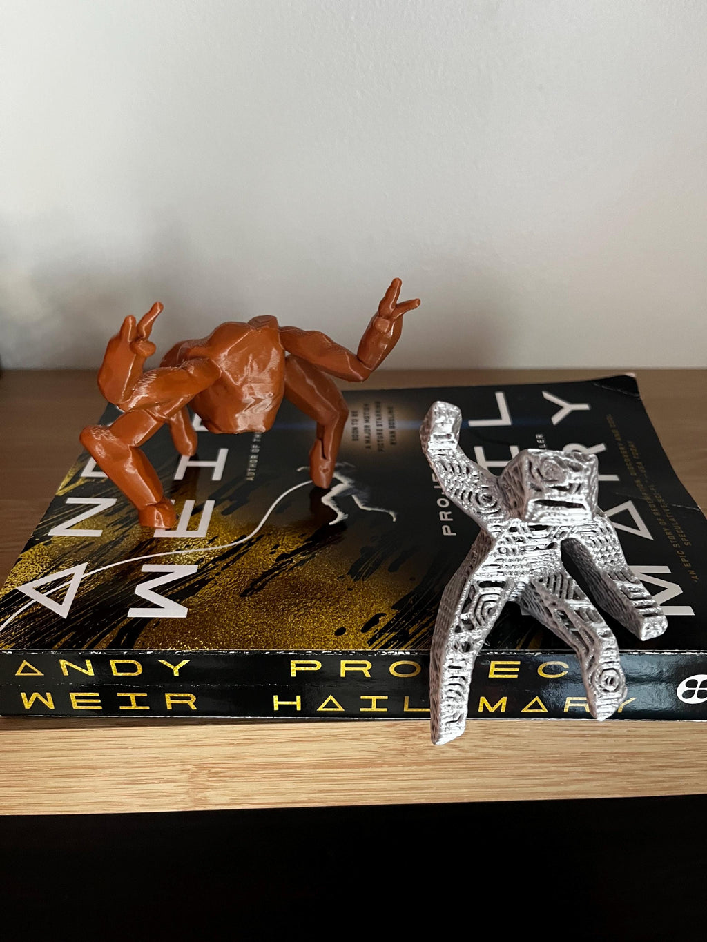 Project Hail Mary Grace and Rocky Sculpture