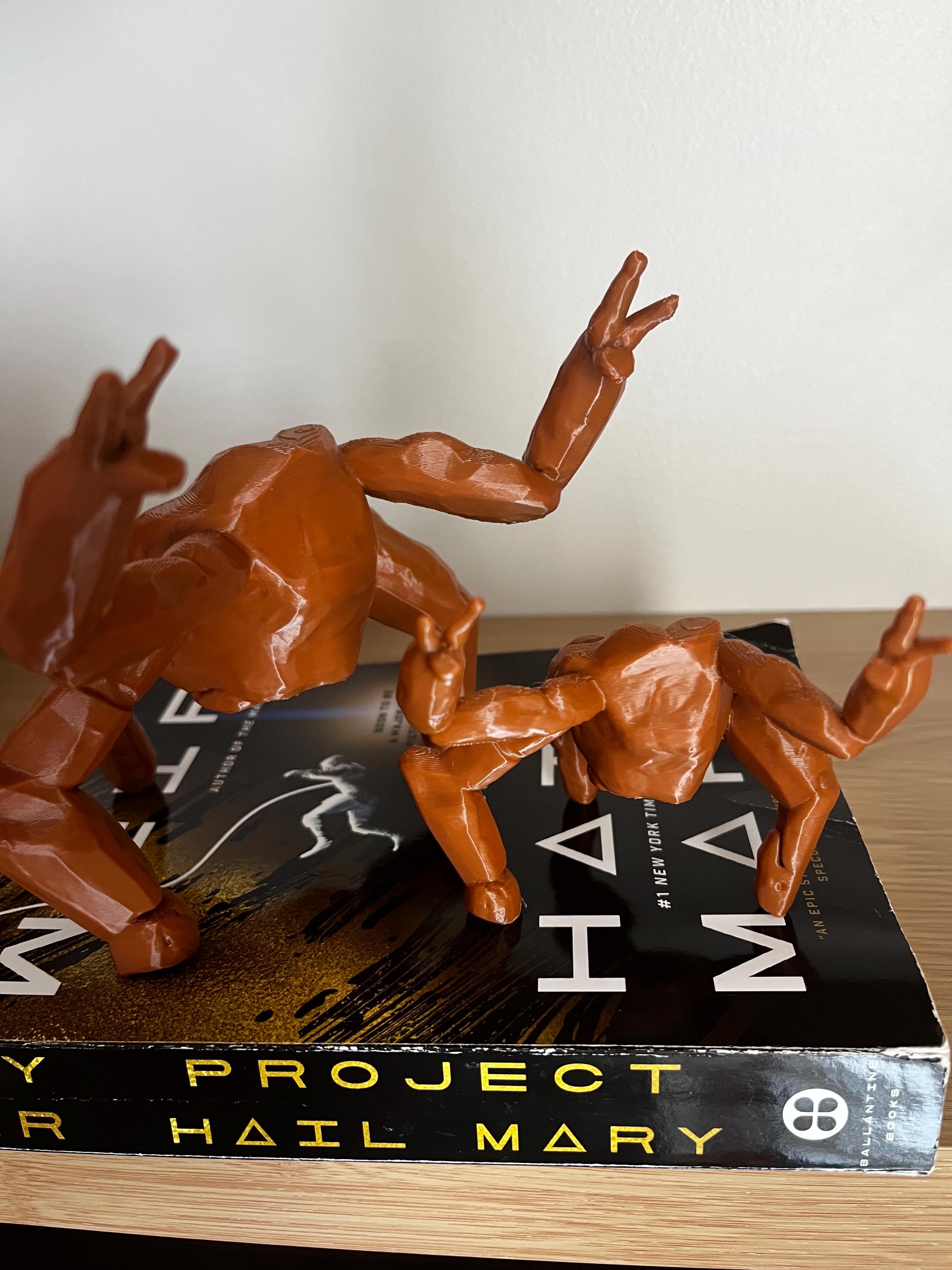 Project Hail Mary Grace and Rocky Sculpture