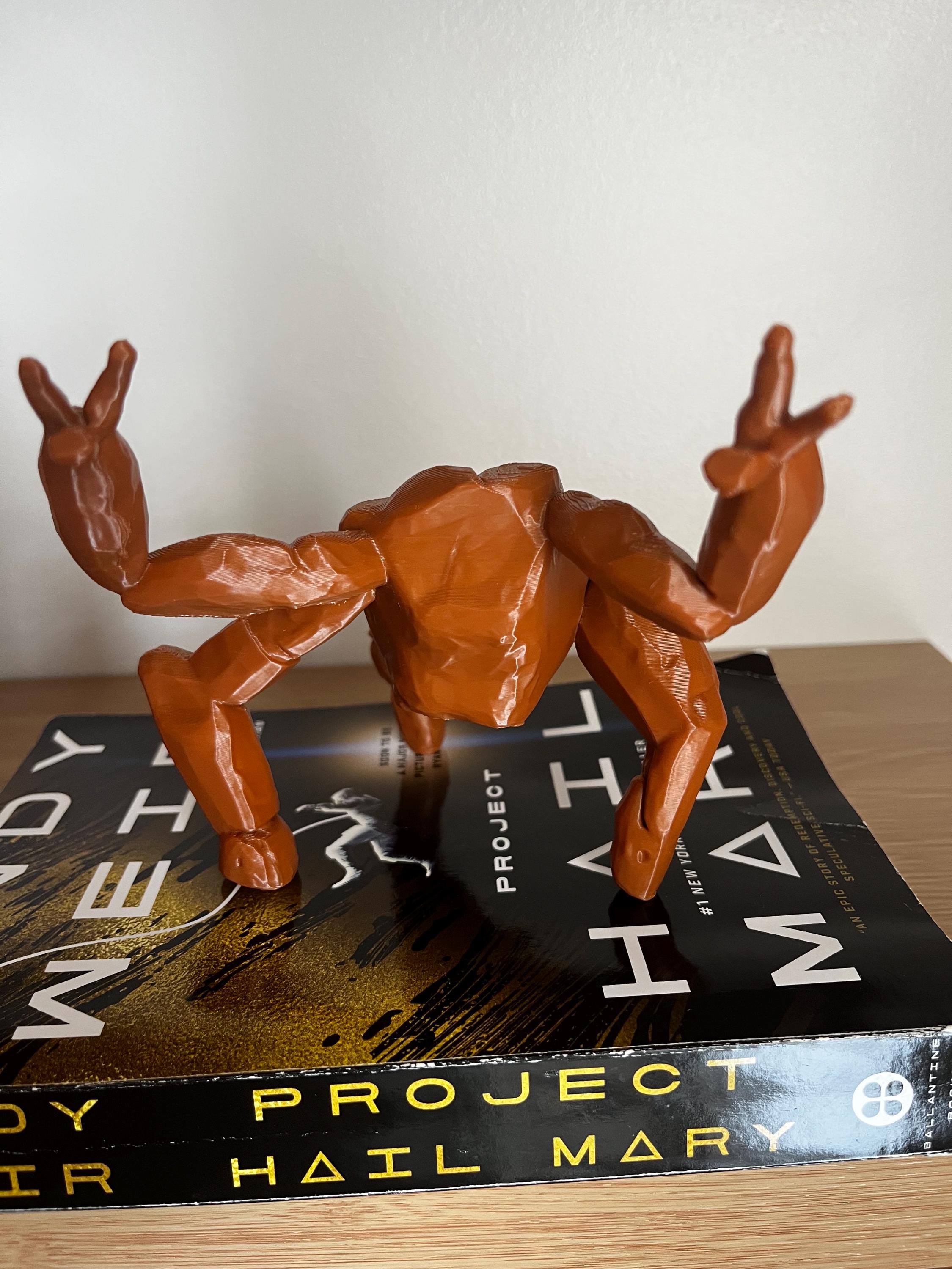 Project Hail Mary Grace and Rocky Sculpture