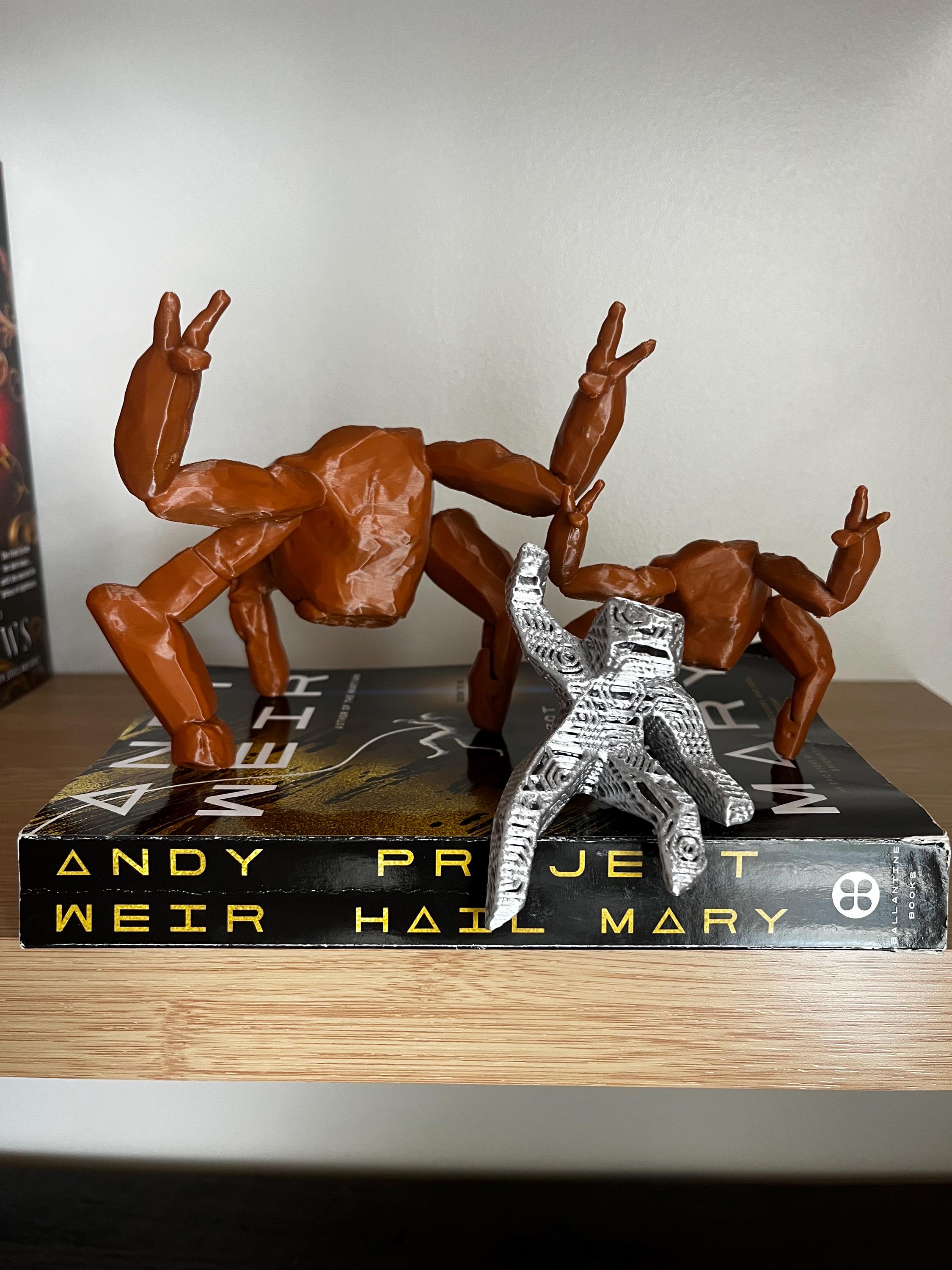 Project Hail Mary Grace and Rocky Sculpture