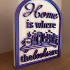 Home is where the books are -  Book Decor Sign, Bookshelf Sign for Book Nook, Bookish Decor, Book Lover Gift, Readers Gift __etsy:8234210433