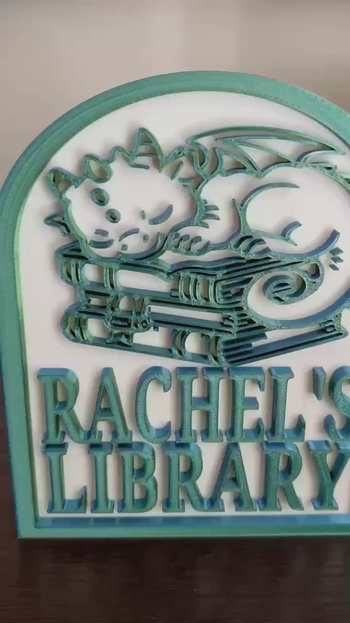 Personalized Library Sign