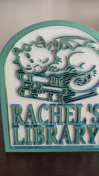 Personalized Library Sign