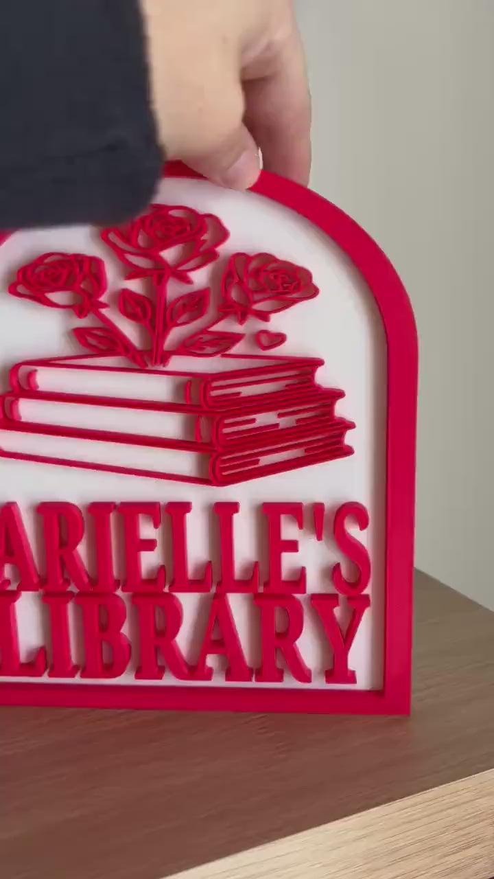 Personalized Library Sign