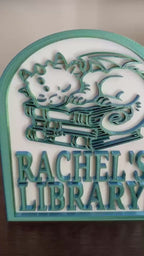 Personalized Library Sign
