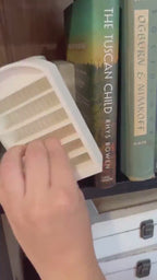 Bookshelf Bookends & Alignment Tool: Aligner and Pusher with Dust Remover