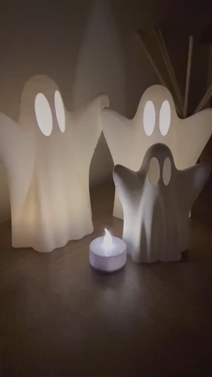 Tealight Ghost Family: Spooky Halloween Decor